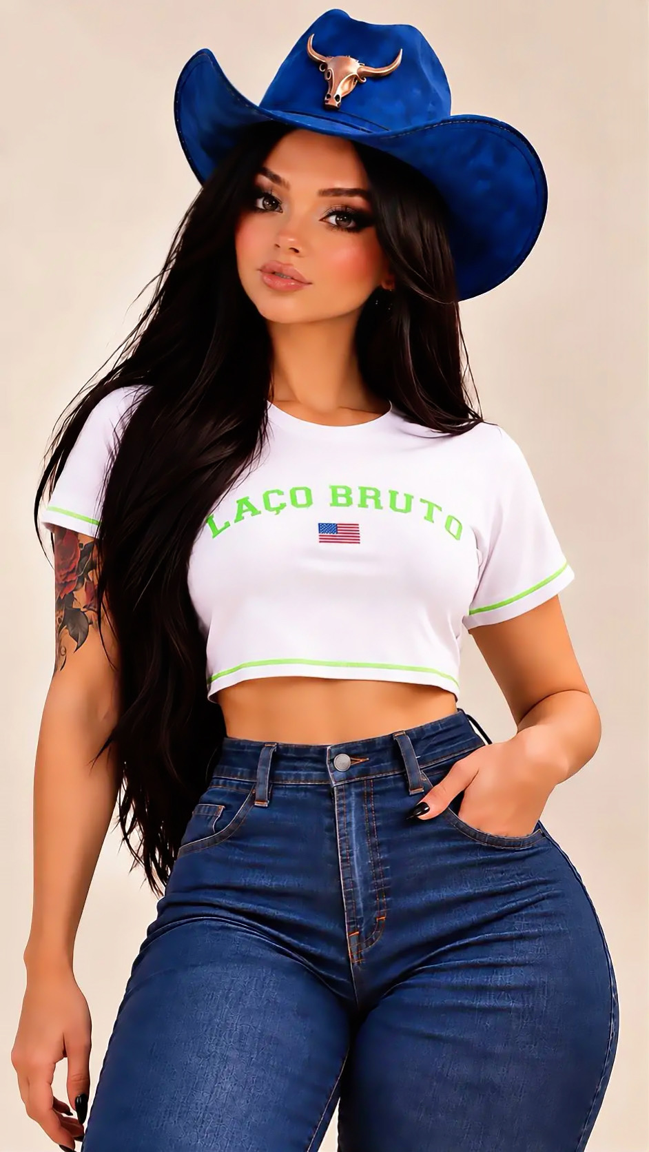 Cropped Laço Bruto Verde
