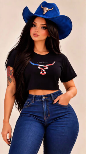 Cropped Black Rodeio